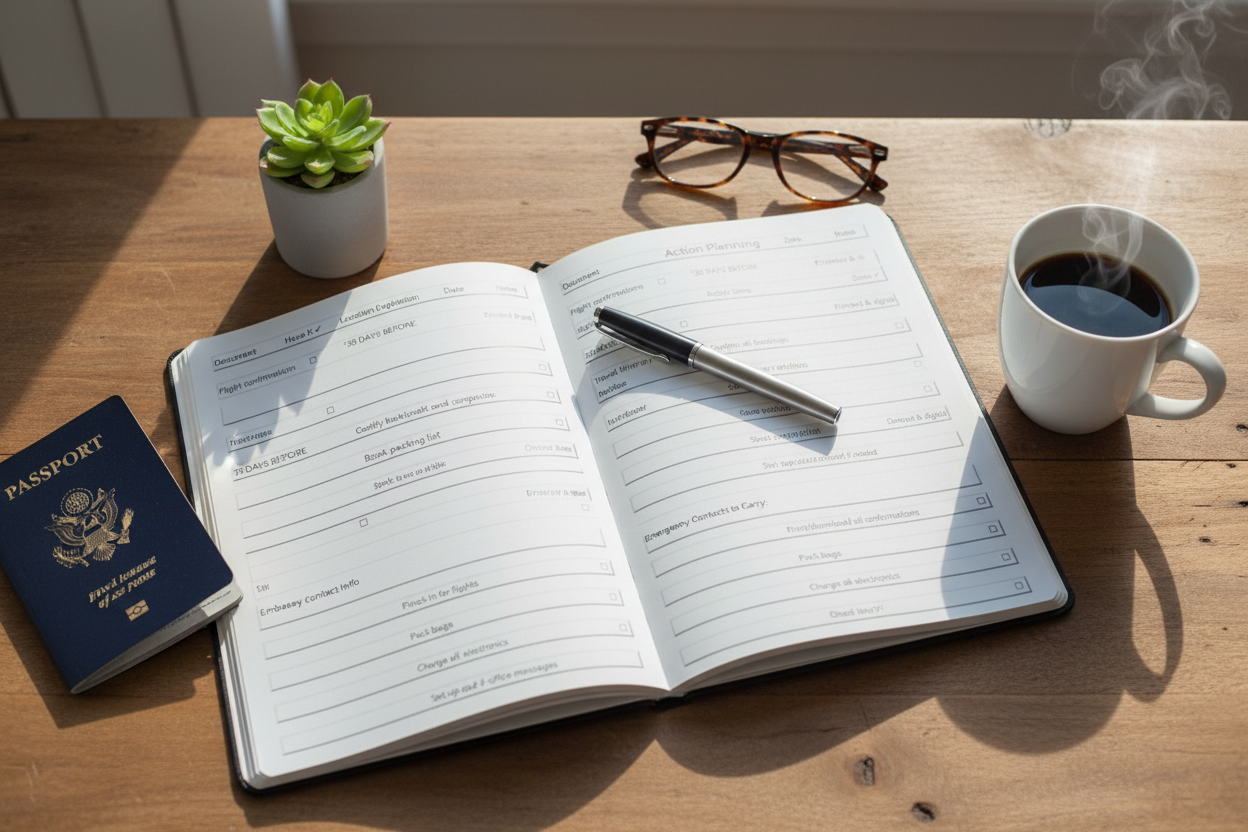 Midlife Adventure Planner Flat Lay